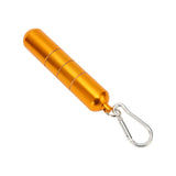 Portable Keychain Cigarette Case Aluminum Alloy Cigarette Tube Smoking Accessories for 10pcs 5.5mm Fine Cigarettes Gold