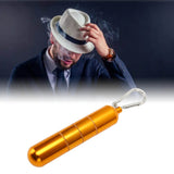 Portable Keychain Cigarette Case Aluminum Alloy Cigarette Tube Smoking Accessories for 10pcs 5.5mm Fine Cigarettes Gold