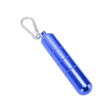Portable Keychain Cigarette Case Aluminum Alloy Cigarette Tube Smoking Accessories for 10pcs 5.5mm Fine Cigarettes Blue