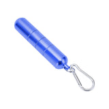 Portable Keychain Cigarette Case Aluminum Alloy Cigarette Tube Smoking Accessories for 10pcs 5.5mm Fine Cigarettes Blue