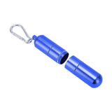 Portable Keychain Cigarette Case Aluminum Alloy Cigarette Tube Smoking Accessories for 10pcs 5.5mm Fine Cigarettes Blue
