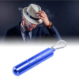 Portable Keychain Cigarette Case Aluminum Alloy Cigarette Tube Smoking Accessories for 10pcs 5.5mm Fine Cigarettes Blue