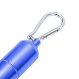 Portable Keychain Cigarette Case Aluminum Alloy Cigarette Tube Smoking Accessories for 10pcs 5.5mm Fine Cigarettes Blue