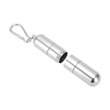 Portable Keychain Cigarette Case Aluminum Alloy Cigarette Tube Smoking Accessories for 10pcs 5.5mm Fine Cigarettes Silver