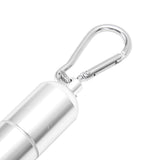 Portable Keychain Cigarette Case Aluminum Alloy Cigarette Tube Smoking Accessories for 10pcs 5.5mm Fine Cigarettes Silver