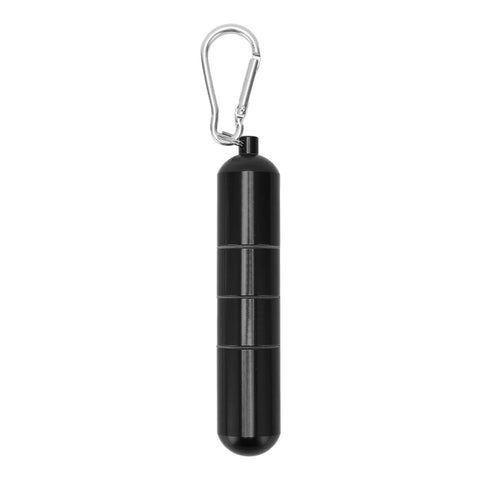 Portable Keychain Cigarette Case Aluminum Alloy Cigarette Tube Smoking Accessories for 10pcs 5.5mm Fine Cigarettes Black