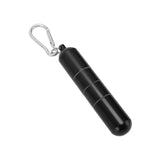 Portable Keychain Cigarette Case Aluminum Alloy Cigarette Tube Smoking Accessories for 10pcs 5.5mm Fine Cigarettes Black