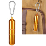 Cigarette Storage Tube Aluminum Alloy Sealed Waterproof Portable Cigarette Holder Container for Outdoor Travel Camping Hiking Gold