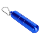 Cigarette Storage Tube Aluminum Alloy Sealed Waterproof Portable Cigarette Holder Container for Outdoor Travel Camping Hiking Blue