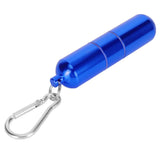 Cigarette Storage Tube Aluminum Alloy Sealed Waterproof Portable Cigarette Holder Container for Outdoor Travel Camping Hiking Blue