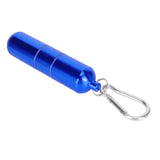Cigarette Storage Tube Aluminum Alloy Sealed Waterproof Portable Cigarette Holder Container for Outdoor Travel Camping Hiking Blue