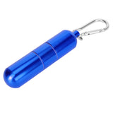 Cigarette Storage Tube Aluminum Alloy Sealed Waterproof Portable Cigarette Holder Container for Outdoor Travel Camping Hiking Blue
