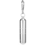 Cigarette Storage Tube Aluminum Alloy Sealed Waterproof Portable Cigarette Holder Container for Outdoor Travel Camping Hiking Silver