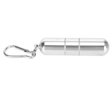 Cigarette Storage Tube Aluminum Alloy Sealed Waterproof Portable Cigarette Holder Container for Outdoor Travel Camping Hiking Silver