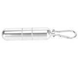 Cigarette Storage Tube Aluminum Alloy Sealed Waterproof Portable Cigarette Holder Container for Outdoor Travel Camping Hiking Silver