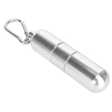 Cigarette Storage Tube Aluminum Alloy Sealed Waterproof Portable Cigarette Holder Container for Outdoor Travel Camping Hiking Silver