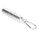 Cigarette Storage Tube Aluminum Alloy Sealed Waterproof Portable Cigarette Holder Container for Outdoor Travel Camping Hiking Silver