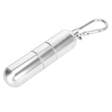 Cigarette Storage Tube Aluminum Alloy Sealed Waterproof Portable Cigarette Holder Container for Outdoor Travel Camping Hiking Silver