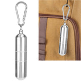 Cigarette Storage Tube Aluminum Alloy Sealed Waterproof Portable Cigarette Holder Container for Outdoor Travel Camping Hiking Silver