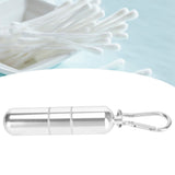 Cigarette Storage Tube Aluminum Alloy Sealed Waterproof Portable Cigarette Holder Container for Outdoor Travel Camping Hiking Silver