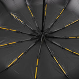 Sun Rain Umbrella 24 Rib Sun Blocking UV Protection Foldable Automatic Umbrella for Daily Travel Black
