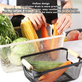 3pcs Metal Wire Storage Basket Large Capacity Decorative Sturdy Iron Art Storage Basket for Books Snacks Makeup Black