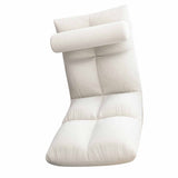 Floor Chair with Back Support Folding Sofa Chair Sleeper Bed Couch Recliner Floor Gaming Chair Meditation Chair for Adults White