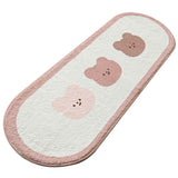 Cartoon Animal Pattern Area Rug Door Mat Soft Cute Oval Rug Bedside Carpet Decoration for Home Bedroom Brown Bear In Australia - Darrahopens