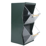 Tea Bag Storage Box Separate Storage Large Opening Beautiful Tea Bag Organizer for Capsules Coffee Tea Bags Green