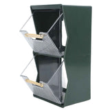 Tea Bag Storage Box Separate Storage Large Opening Beautiful Tea Bag Organizer for Capsules Coffee Tea Bags Green