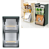 Tea Bag Storage Box Separate Storage Large Opening Beautiful Tea Bag Organizer for Capsules Coffee Tea Bags Green