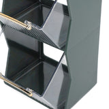 Tea Bag Storage Box Separate Storage Large Opening Beautiful Tea Bag Organizer for Capsules Coffee Tea Bags Green