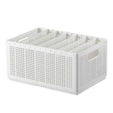 Closet Foldable Pants Storage Box Pure White Adjustable Dividers Rugged Divided Clothing Storage Boxes for Bedroom Wardrobe Large 7 Grids: 6 Baffles