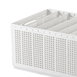 Closet Foldable Pants Storage Box Pure White Adjustable Dividers Rugged Divided Clothing Storage Boxes for Bedroom Wardrobe Large 7 Grids: 6 Baffles