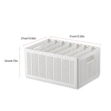 Closet Foldable Pants Storage Box Pure White Adjustable Dividers Rugged Divided Clothing Storage Boxes for Bedroom Wardrobe Large 7 Grids: 6 Baffles