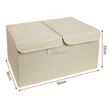 Underwear Socks Storage Organizer with Double Lid Foldable Thick Sock Underwear Storage Case for Socks Bras Ties Towels Khaki