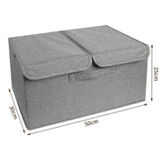 Underwear Socks Storage Organizer with Double Lid Foldable Thick Sock Underwear Storage Case for Socks Bras Ties Towels Dark Gray