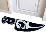 Skull Knife Carpet Horror Scary Scream Bedside Rug Wear Resistant Cashmere Home Welcome Decor 76.2CM