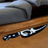 Skull Knife Carpet Horror Scary Scream Bedside Rug Wear Resistant Cashmere Home Welcome Decor 88.9CM