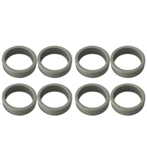 8PCS Luggage Suitcase Wheels Covers Noise Canceling Shock Absorbing Trolley Case Silicone Caster Protection Cover Light Gray