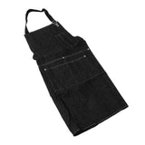 Canvas Apron Multipurpose Stylish Classic Loose Multi Pockets Wear Resistance Workshop Tool Apron for Work Home Black In Australia - Darrahopens