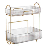 Makeup Organizer 2 Tier Bathroom Countertop Organizer Large Capacity Cosmetic Holder Shelf for Bedroom Dresser Transparent In Australia - Darrahopens