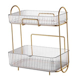 Makeup Organizer 2 Tier Bathroom Countertop Organizer Large Capacity Cosmetic Holder Shelf for Bedroom Dresser Transparent In Australia - Darrahopens