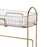 Makeup Organizer 2 Tier Bathroom Countertop Organizer Large Capacity Cosmetic Holder Shelf for Bedroom Dresser Transparent