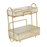 Makeup Organizer 2 Tier Bathroom Countertop Organizer Large Capacity Cosmetic Holder Shelf for Bedroom Dresser Amber In Australia - Darrahopens
