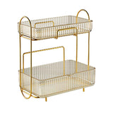 Makeup Organizer 2 Tier Bathroom Countertop Organizer Large Capacity Cosmetic Holder Shelf for Bedroom Dresser Amber In Australia - Darrahopens