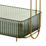 Makeup Organizer 2 Tier Bathroom Countertop Organizer Large Capacity Cosmetic Holder Shelf for Bedroom Dresser Green