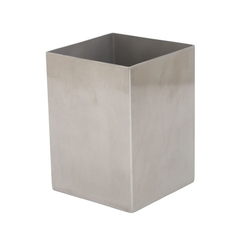 Pencil Cup 304 Stainless Steel Pencil Holder Thicken Durable Rectangular Pencil Cup for Office Dormitory School Desktop Silver