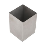 Pencil Cup 304 Stainless Steel Pencil Holder Thicken Durable Rectangular Pencil Cup for Office Dormitory School Desktop Silver