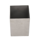 Pencil Cup 304 Stainless Steel Pencil Holder Thicken Durable Rectangular Pencil Cup for Office Dormitory School Desktop Silver